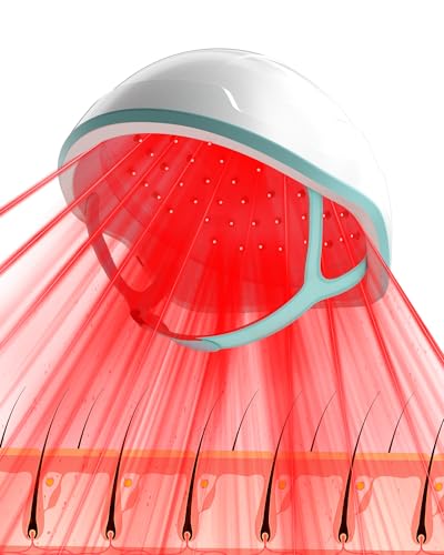 KTS Rotlicht Haarwachstumskappe, 650nm Laser mit 109 LEDs für die Kopfhautpflege,Haarausfall-Behandlung für Frauen/Männer,Haarwachstumssystem gegen Haarausfall(Blau)