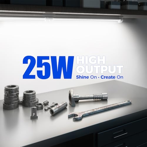 Image of Barrina T8 LED Shop Lights 1.5FT, 25W 3450LM 5000K, 2 Pack High Output Tube