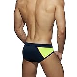 Dunkelblau Herren Gepolsterte Bademode Badehose Push-Up Pad Herren Atmungsaktiver Badeanzug Surf Beach Surfing Shorts Herren Bikini Unterwäsche Briefs Unterhose Bademode Shorts