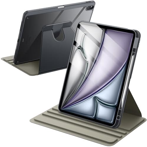 JETech 360° Rotating Case for iPad Air 13" M4/M3/M2, Space Gray