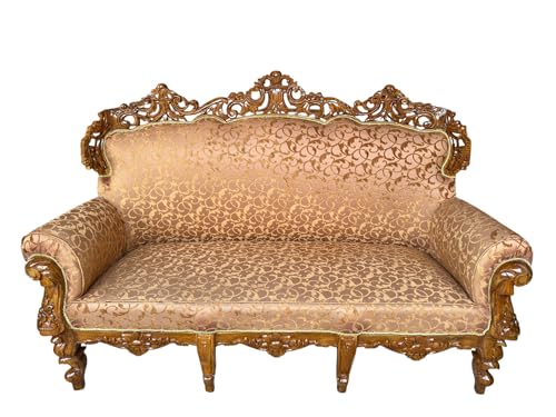 Image of Wooden Sofa Set Carving for Living Room (5 Seater Sofa @5)