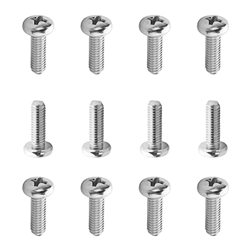 Yinpecly 20Pcs M4-0.7 x 12mm Pan Head Phillips Machine Screws