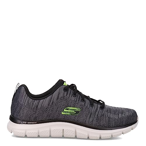 Skechers Men's Track Front Runner Lace-up Sneaker Oxford, Charcoal/Black, 10.5
