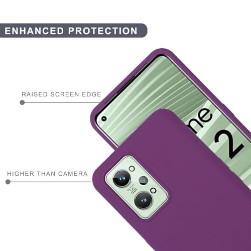 Image of SPRIG Compatible with Realme GT Neo 3T Premium SilkTone (Liquid Silicone) Back Cover Drop Tested Shock Proof Mobile Case for Men, Women, Boys and Girls with Camera Protection (Purple)