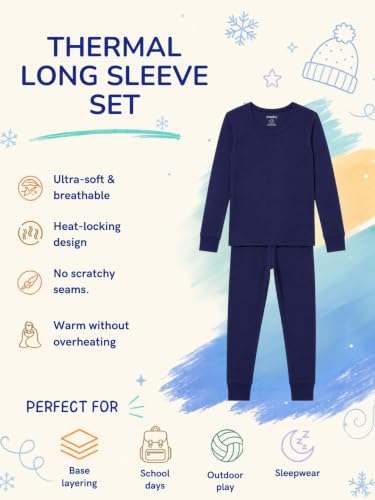 Image of mackly Kids Thermal Set for Boys, Cotton Full Sleeve Winter Wear | 1 Pack