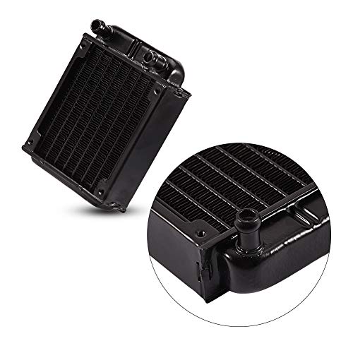 Enfriador de refrigeración por agua de CPU Irfora en aluminio negro para tubos de 8-10 mm
