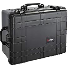 Eylar XL 23.75" Protective Roller Camera Hard Case for Cameras, Drones, Tools, and AV Equipment with IP67 Waterproof, Shock Resistant, and Customizable Foam Inserts Black