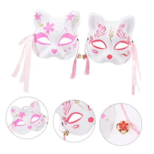 jojofuny 4 Stks Kostuum Cosplay Gezicht Decoratie Stijl Half Masker Anime Kimono Kerst Maskerade Japanse Halloween Party… - Image 8
