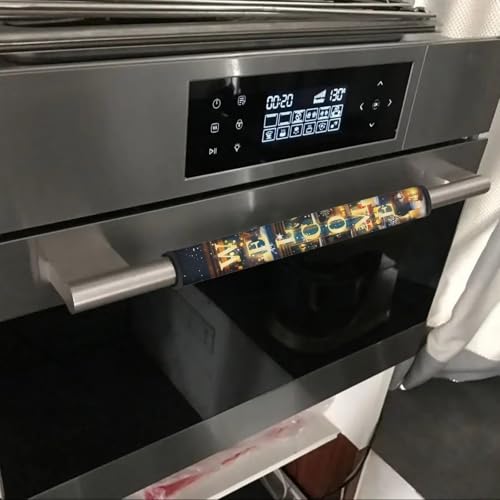 Image of Christmas Snowman Refrigerator Door Handle Covers Kitchen Appliance Decor Handles Cover, Fridge Door Handle Covers 6-Piece Appliance Handle Covers Welcome Christmas Refrigerator Decor