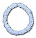 Native Treasure - 7" Polished White Rose Clam Chips Puka Shell Stretch Bracelet