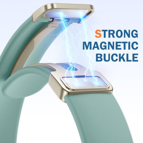 Charlam Slim Silicone Magnetic Band Compatible with Apple Watch Bands Women - 2