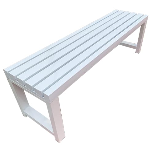 TMKDNNKG Bancos de jardín para Exteriores, Bancos Resistentes a la Intemperie, Bancos de Metal para Parques, Bancos de Hierro Fundido para Exteriores, Muebles de Exterior para Patio, Parque, césped y