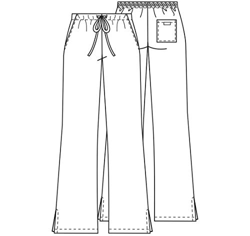 Cherokee Women's Fashionable Flare Leg Drawstring Pant, White, 2X-Large Tall