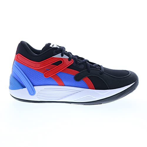 PUMA Tênis de basquete masculino TRC Blaze Court Athletic, Preto, 41
