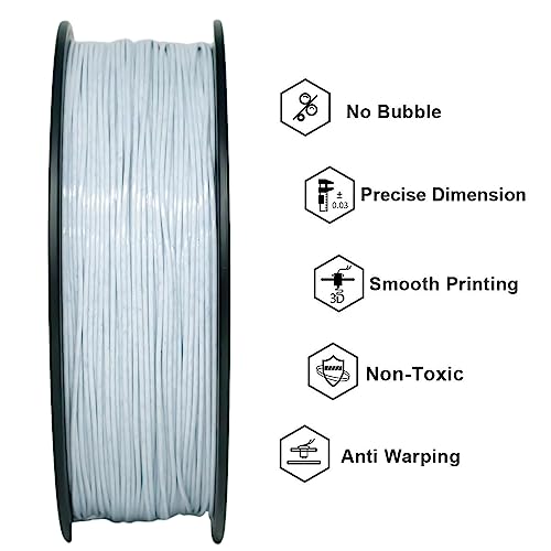 Image of PLA Filament 1.75mm Marble Blue 1KG, Stone-Like Texture, Consistent Diameter + /- 0.03mm, Vacuum Packaging 3D Printer Filament