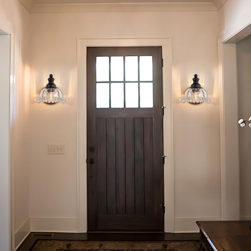 Image of XIEDUN Vanity Light Black Wall Sconces Farmhouse Bathroom Sconces