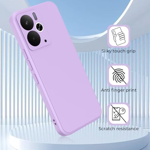 Image of A rtistque Back Cover Case for Realme 14T 5G with Camera Protection | Shockproof TPU|Stylish Protective Design|Slim Fit|Ultra Matte| Back Cover - Purple