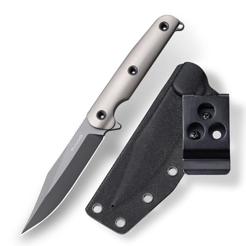 WILDLANCE Premium Titanium Fixed Blade Knife 4" VG10 Steel Outdoor