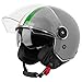 Produktbild VINZ Neiva Jethelm mit Doppelvisier | Roller Helm mit Italienische Flagge & mit Sonnenblende | In Gr. XS-XXL | ECE 22.06 Zertifiziert | Motorradhelm mit Visier | Viele Farben Erhältlich - Grau