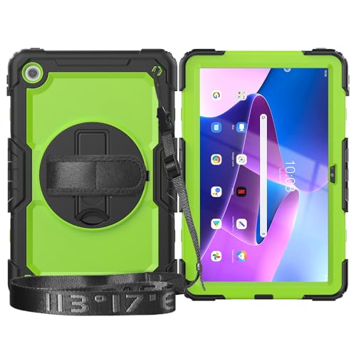 Funda Lenovo Tab M10 Plus 3ª Gen anticaídas con correa de mano para uso escolar y taller