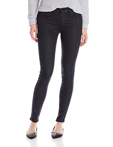 True Religion Halle Mid Rise Super Skinny Jeans Pants 23 Coated Night