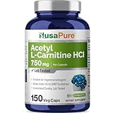 Pure Acetyl L-Carnitine 1000mg 200 Capsules (NON-GMO & Gluten Free) High Potency Acetyl L Carnitine HCL (ALCAR) Supplement Pills To Support Energy & Brain Function - 100% Money Back Guarantee!