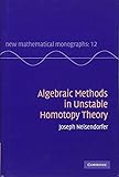  Algebraic Methods in Unstable Homotopy Theory