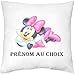 MILLE ET UN KDO Housse de Coussin personnalisée Minnie prénom au Choix
