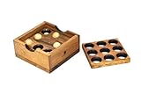 Gopher Holes: Handmade & Organic 3D Brain Teaser Wooden Puzzle for Adults from SiamMandalay with SM Gift Box(Pictured)