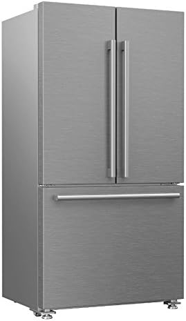 Blomberg BRFD2230SS 22.3 cu.ft. Counter Depth French Door Refrigerator with Ice Maker and Water Dispenser, Stainless Steel