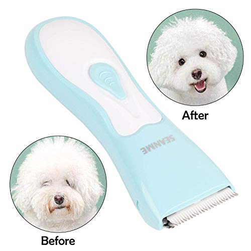 Dog Clippers, 2020 New Upgrade Dog Grooming Clippers Kit with Double Blades Washable Professional Electric Trimmer Set Rechargeable Cat Trimmer Low Noise Shaver for Pets/Dogs/Cats/Rabbits and More Ani