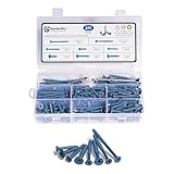 225Pcs Concrete Screws 1/4' 3/16' Concrete Drill Bit Set, Flat Phillips Head Screws Masonry Screws for Concrete Brick, Masonry Drill Bit Set Self Tapping Screws Screw Anchor