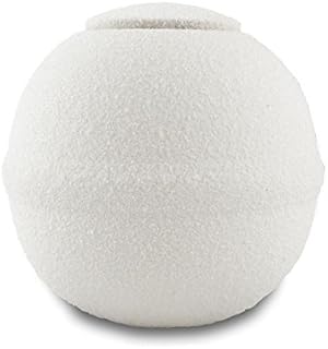 OneWorld Memorials Paper Ideal for Water Burial - Small - Holds Up to 40 Cubic Inches of Ashes - Quartz White Biodegradable Cremation Urn