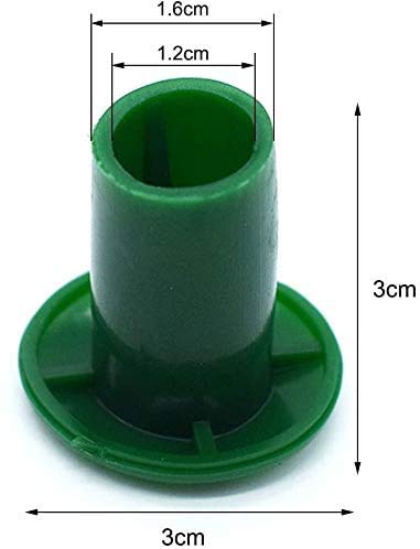 KAHEIGN 60Pcs Schutzkappen für Gartenrohre, 3cm Gummi Rohrkappen Garten Rohr Schutzkappen Rohrkappen für den Garten im Freien (grün)