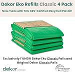Recharges pour poubelle à couches Diaper Dekor Classic | 4 unités non parfumées | Marquage exclusif de fin de liner | Épais, rapides et faciles à remplacer | Système de recharge le plus économique | pour poubelles originales et Eko Style