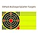 Lipulacer 12x12 inch Splatter Targets, Adhesive Shooting Targets Stickers Bullseye Bright Yellow Splash Effect for Rifles, Airsoft, Pistols, Pellet Guns, BB Guns(50PACK)