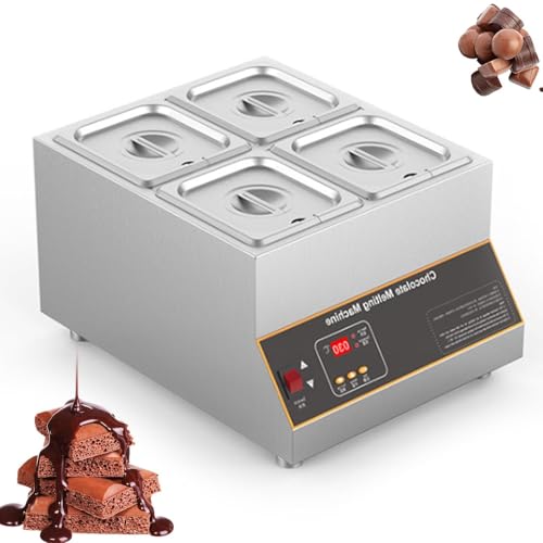 Macchina per temperare il cioccolato, pentola elettrica commerciale per caffè, feste e negozi di tè (2 serbatoi)