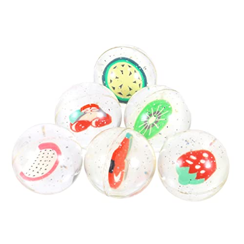 CIYODO Educational Toy 6pcs Fruity Bouncy Soft Rubber Non- for Boys and Girls Random Style