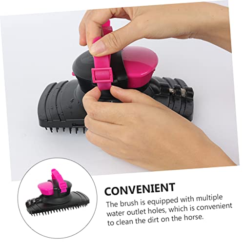 Abaodam 2 Peças Escova De Massagem Escova De Crina E Cauda Escova De Couro Escova De Limpeza De Cava