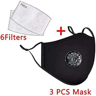 6 PCS Carbon Filter Replaceable+3pcs Face Bandanas Reusable for Adults Women And Men