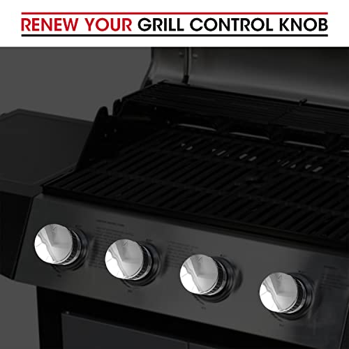 Unicook Grill Control Knob, 4 Pack Gas Burner Replacement Knobs, Chrome