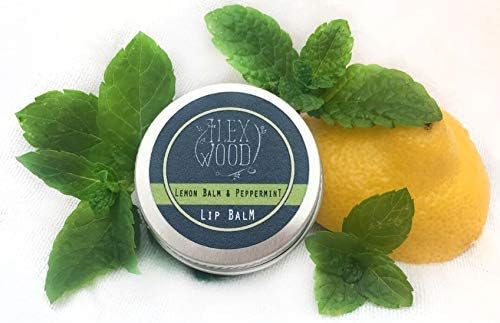 Vegan Lemon Balm and Peppermint Lip Balm - all natural, coldsore prevention, palm oil free, cruelty free, plastic free, moisturising lip balm, handcrafted in the UK - 10ml