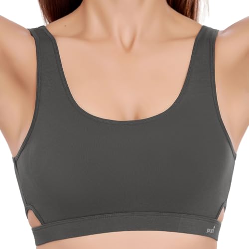 Image of juliet Women's Non Padded Non Wired Cotton Sports Bra JS 90-4 Dark Grey 2XL