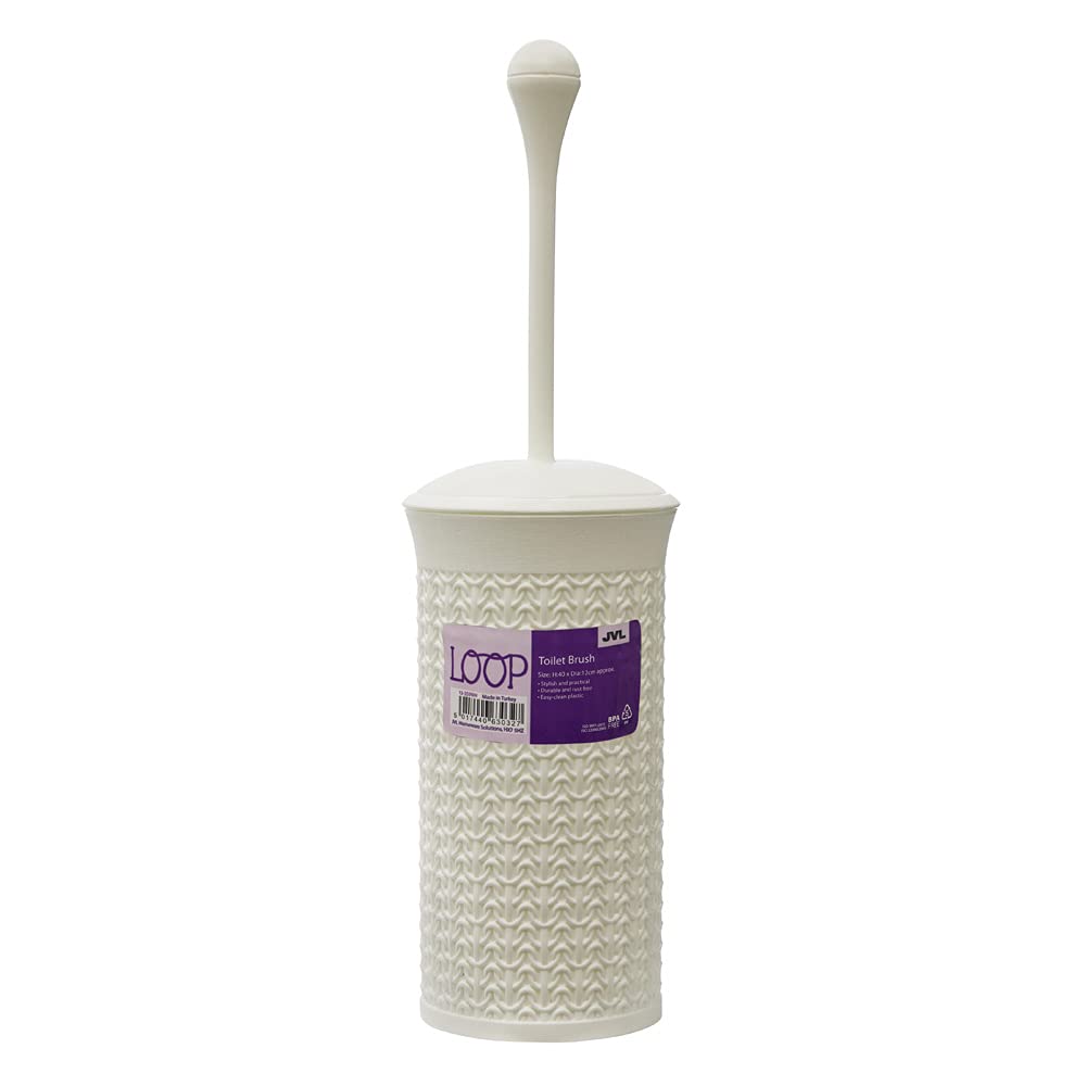 JVL Homewares - Toilet Brush - White - Plastic