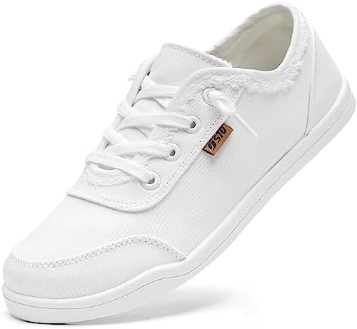 STQ Women Slip On Shoes with Orthopedic Insole Low Top Classic Fashion Canvas Sneakers | Plantar Fasciitis Shoes