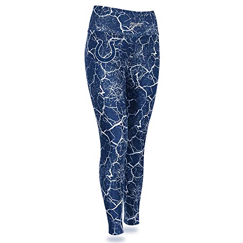 Zubaz NFL Women's Marble Leggings, Indianapolis Colts Small Team Color