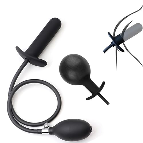 ZeeKoug Accessoire De Tube Gonflable en Silicone Cylindrique Noir Multifonctionnel, Outil De Formation D'éTirement De La Hanche d'exercice IntéRieur, RéUtilisable, Cadeau De Couple