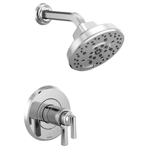 B T60298-PC Thermostatic Shower Valve, Brushed Chrome, Temperature Control, Industrial