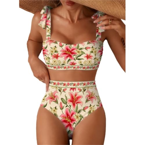 Maillot de bain taille haute sculptant beige pour sublimer vos formes