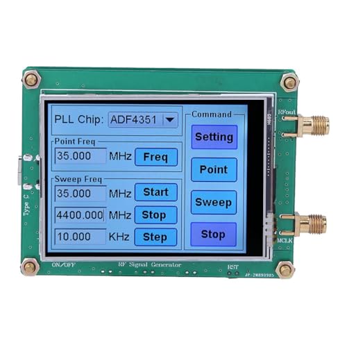Generador de señal RF ADF4351 y barrido con pantalla táctil 35M-4.4G SMA 8